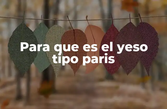 El yeso tipo París en la industria moderna