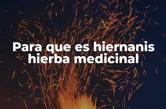 Para que es Hiernanis Hierba Medicinal