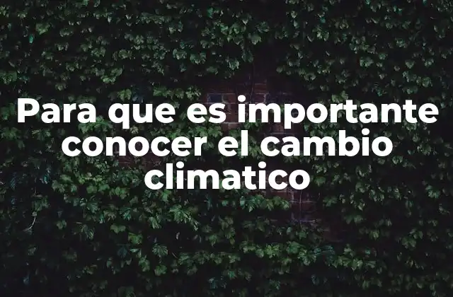 Para que es Importante Conocer el Cambio Climatico 2 Cómo el conocimiento del cambio climático influye en nuestras decisiones