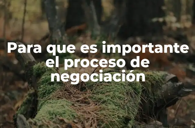 Para que es Importante el Proceso de Negociación