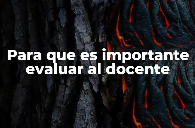 Para que es Importante Evaluar Al Docente
