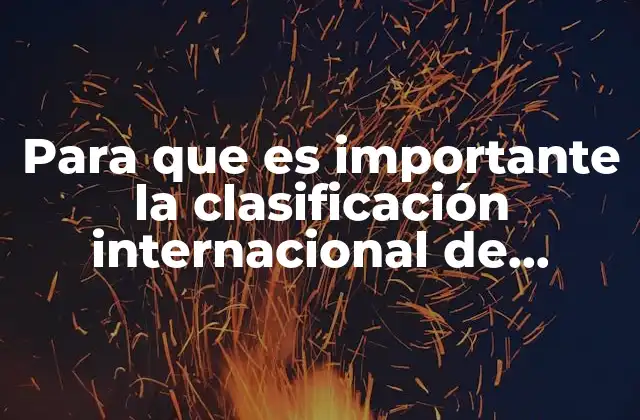Para que es Importante la Clasificación Internacional de Enfermedades