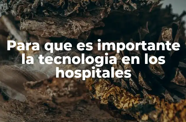 Para que es Importante la Tecnologia en los Hospitales