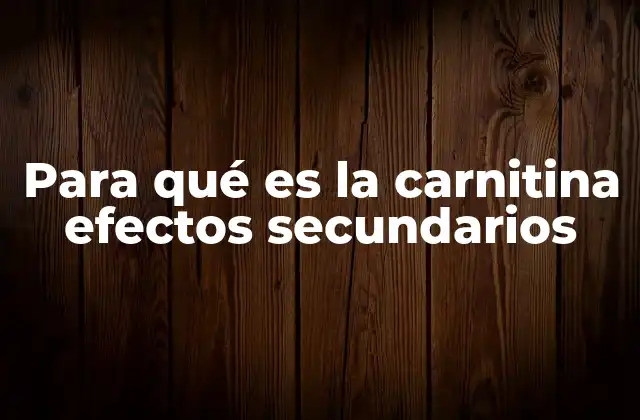 La relación entre la carnitina y el metabolismo energético