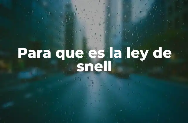 Cómo explica la refracción la ley de Snell
