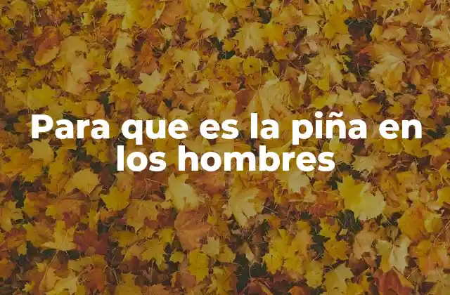 Para que es la Piña en los Hombres