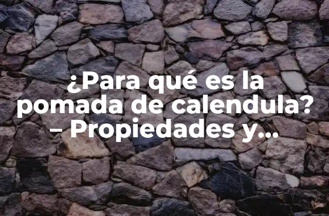 ¿para Qué es la Pomada de Calendula? – Propiedades y Beneficios Del Tratamiento Natural