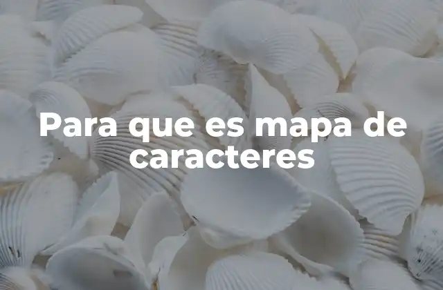 Para que es Mapa de Caracteres