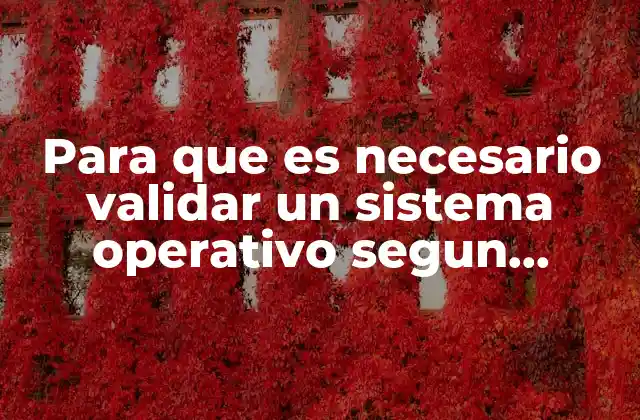 Para que es Necesario Validar un Sistema Operativo Segun Nom-059-ssa 2 El papel de la validación en la seguridad informática en el sector salud