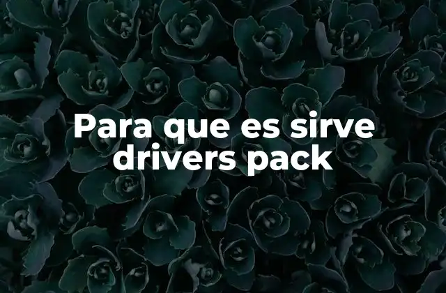 Para que es Sirve Drivers Pack