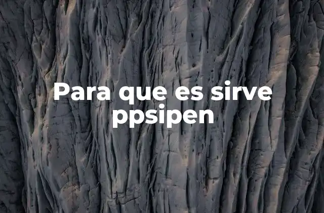 Para que es Sirve Ppsipen
