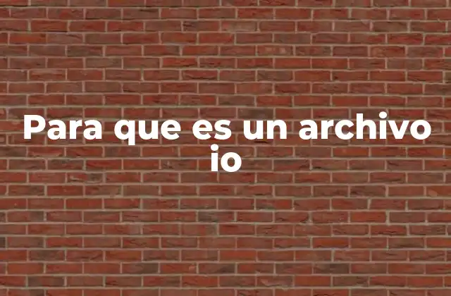 El rol de los archivos .io en el desarrollo de software