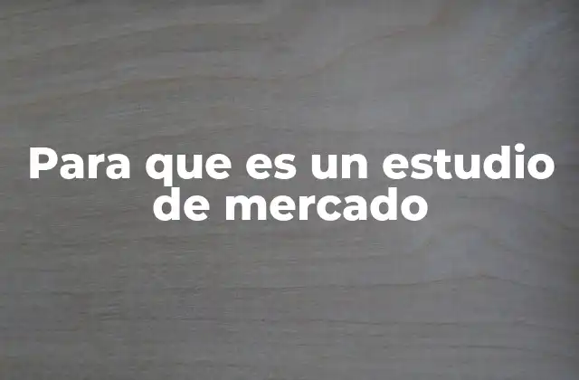 Para que es un Estudio de Mercado 2 Entendiendo la importancia de investigar antes de actuar