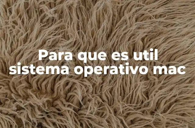 Para que es Util Sistema Operativo Mac