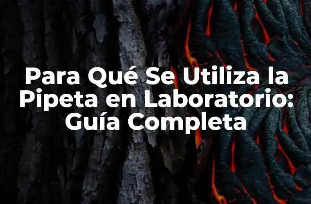 Para Qué Se Utiliza la Pipeta en Laboratorio: Guía Completa