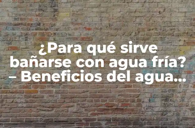 ¿para Qué Sirve Bañarse con Agua Fría? – Beneficios Del Agua Fría para la Salud y el Bienestar
