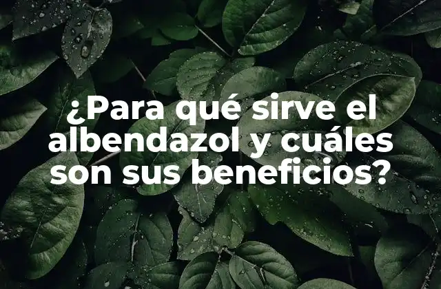 ¿para Qué Sirve el Albendazol y Cuáles Son Sus Beneficios?