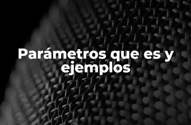 La importancia de los parámetros en diferentes contextos