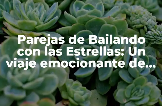 Parejas de Bailando con las Estrellas: un Viaje Emocionante de Amor y Baile