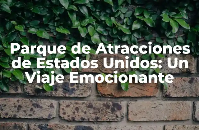 Parque de Atracciones de Estados Unidos: un Viaje Emocionante