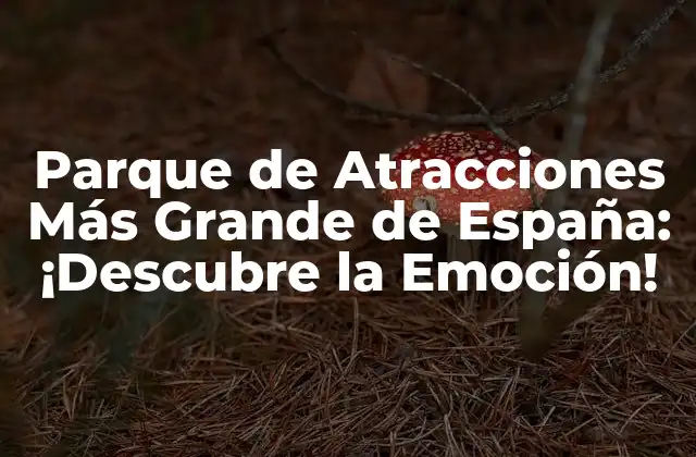 Parque de Atracciones Más Grande de España: ¡descubre la Emoción!