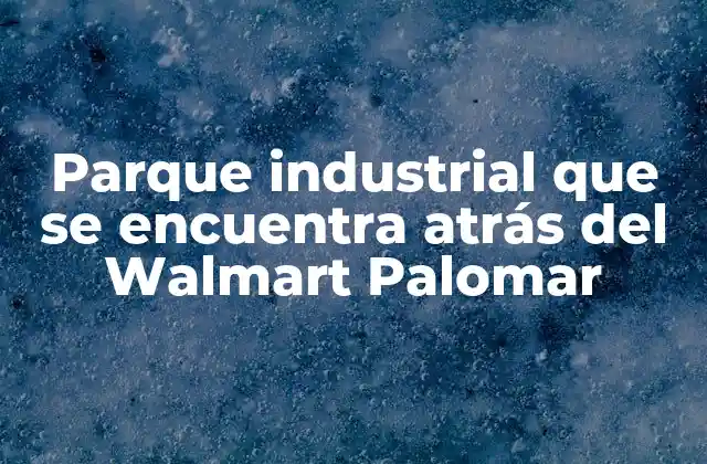 Parque Industrial que Se Encuentra Atrás Del Walmart Palomar