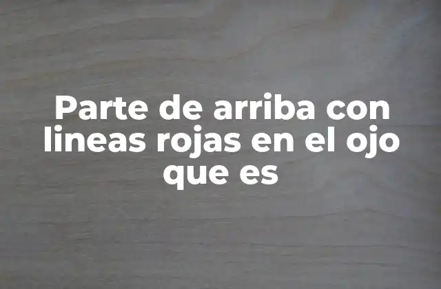Parte de Arriba con Lineas Rojas en el Ojo que es