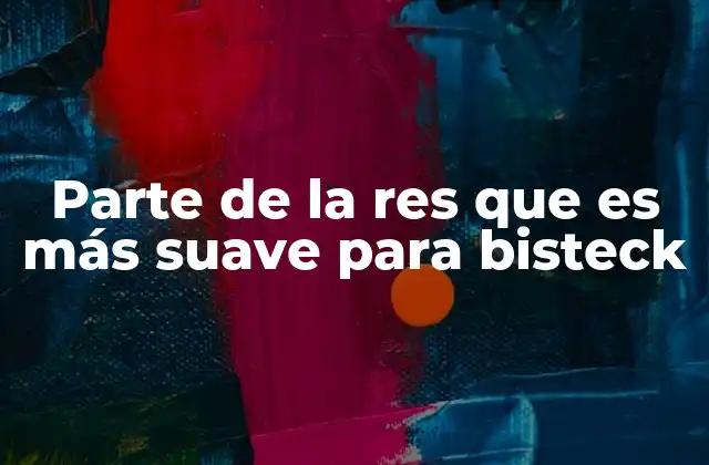 Parte de la Res que es Más Suave para Bisteck