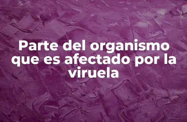 Parte Del Organismo que es Afectado por la Viruela