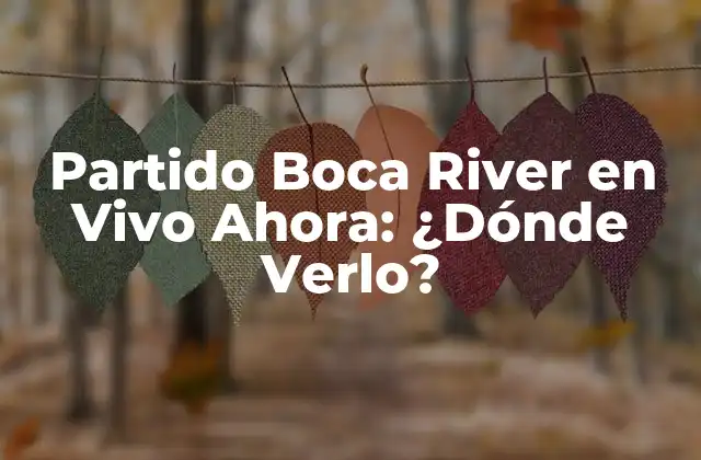 Partido Boca River en Vivo Ahora: ¿dónde Verlo?
