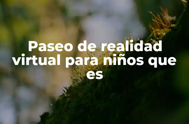 Paseo de Realidad Virtual para Niños que es