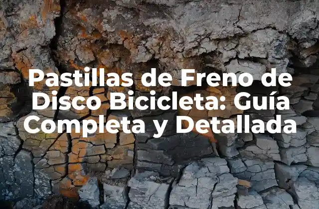 Pastillas de Freno de Disco Bicicleta: Guía Completa y Detallada