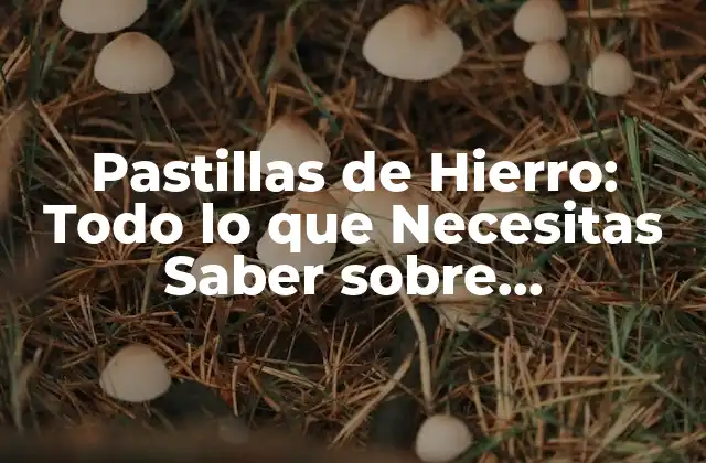 Pastillas de Hierro: Todo Lo que Necesitas Saber sobre Suplementos de Hierro