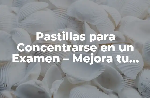 Pastillas para Concentrarse en un Examen – Mejora Tu Foco y Rinde
