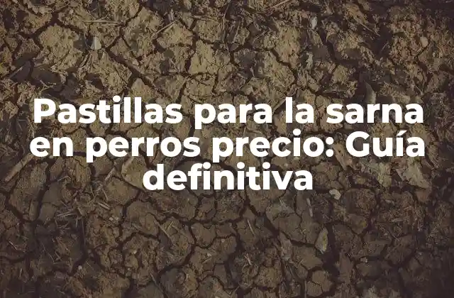 Pastillas para la Sarna en Perros Precio: Guía Definitiva