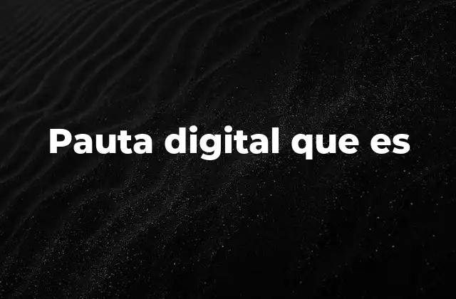 Pauta Digital que es