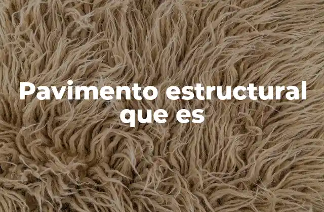 Pavimento Estructural que es