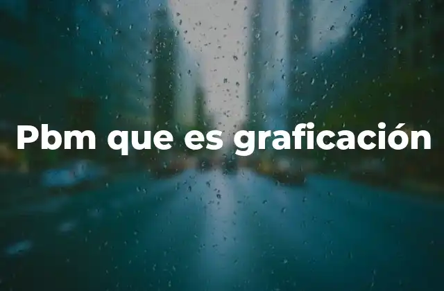 Pbm que es Graficación