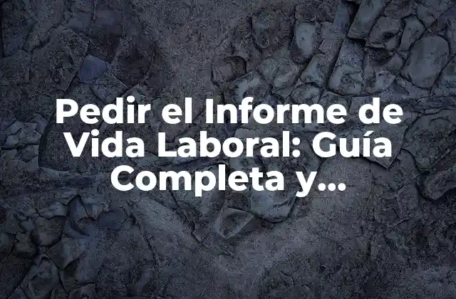 Pedir el Informe de Vida Laboral: Guía Completa y Actualizada