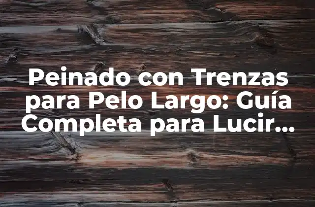 Peinado con Trenzas para Pelo Largo: Guía Completa para Lucir Fabulosa