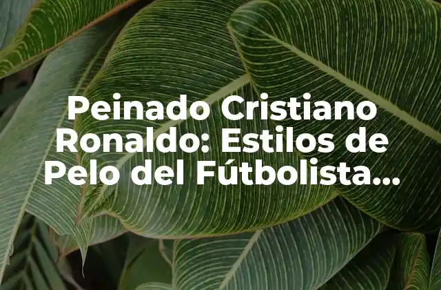 Peinado Cristiano Ronaldo: Estilos de Pelo Del Fútbolista Portugués