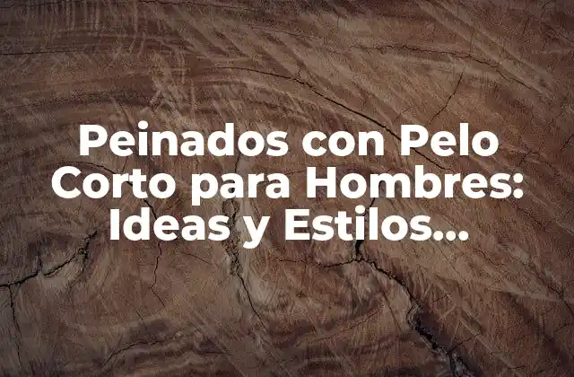 Peinados con Pelo Corto para Hombres: Ideas y Estilos Modernos