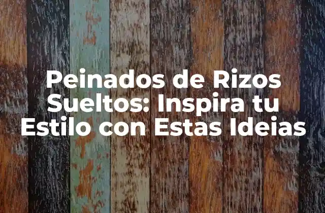 Peinados de Rizos Sueltos: Inspira Tu Estilo con Estas Ideias