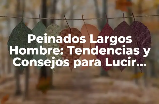 Peinados Largos Hombre: Tendencias y Consejos para Lucir Genial