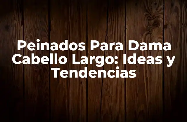 Peinados para Dama Cabello Largo: Ideas y Tendencias