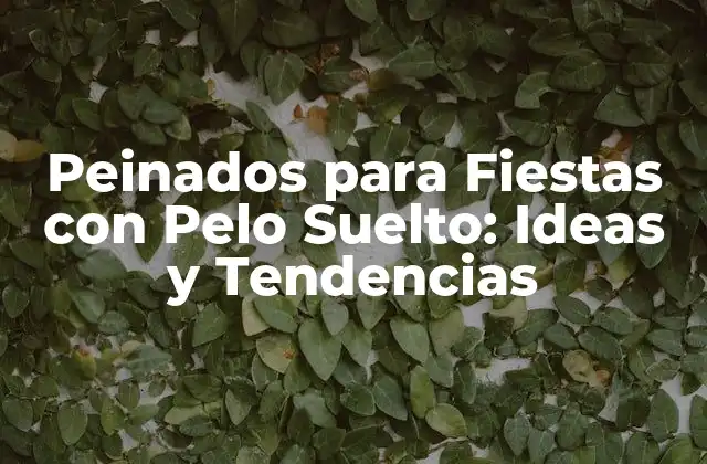 Peinados para Fiestas con Pelo Suelto: Ideas y Tendencias