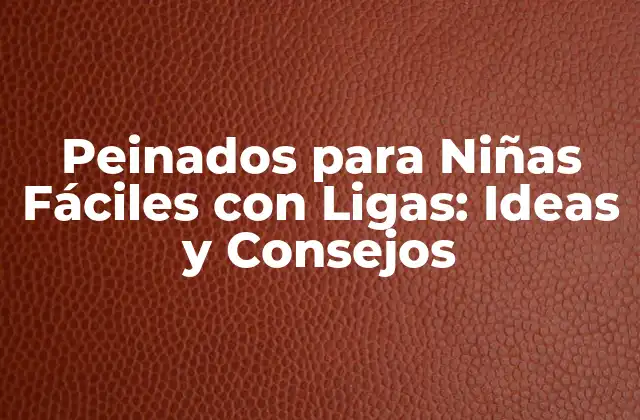Peinados para Niñas Fáciles con Ligas: Ideas y Consejos