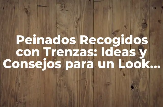 Peinados Recogidos con Trenzas: Ideas y Consejos para un Look Único