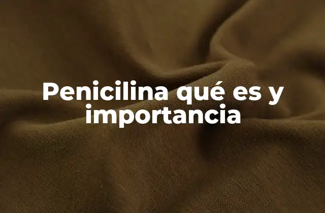 Penicilina Qué es y Importancia