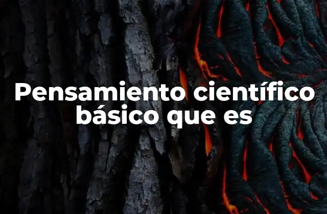 La base del razonamiento en la ciencia